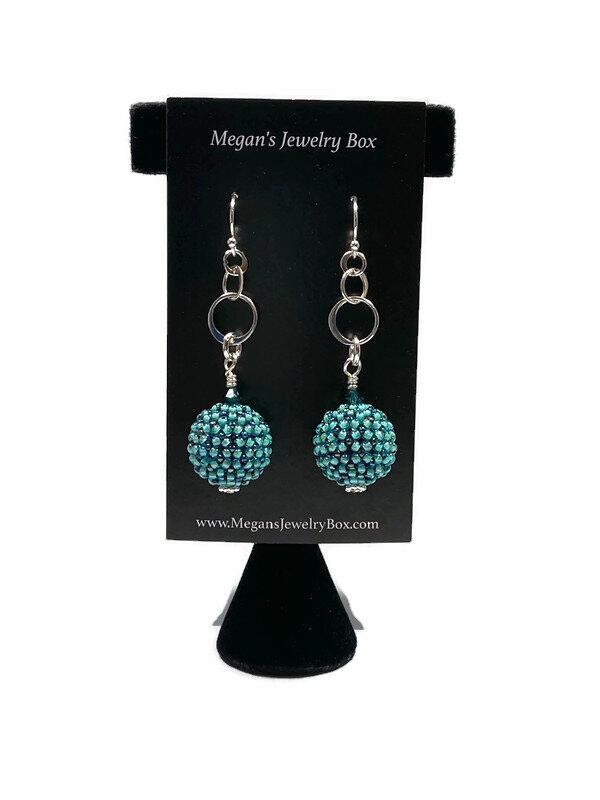 Beaded ball earrings Megan s Jewelry Box